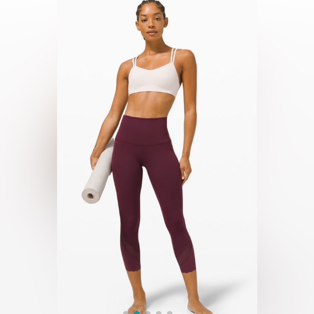 LULULEMON Wunder Under High-Rise Crop 23" *Roll Down Scallop SIZE 2 - Picture 2 of 9